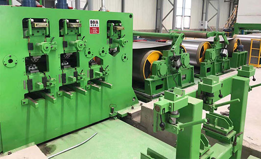 Donggang 1450 Tension Leveling And Edge Trimming Rewinding Line Got The Final Acceptance From Customer
